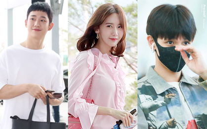 Tài tử Jung Hae In và "hoàng tử lai" Samuel đổ bộ sân bay Hàn sang Việt Nam, Yoona bất ngờ xuất hiện