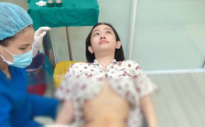 Thuý Vi chia sẻ hình ảnh đầu tiên sau khi hút 2kg mỡ bụng, cho biết tốn 170 triệu để có vòng eo con kiến