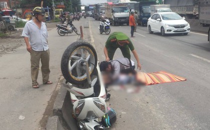 Người thân gào khóc, ôm chặt thi thể cô gái tử vong trên quốc lộ 1 sau va chạm với xe tải