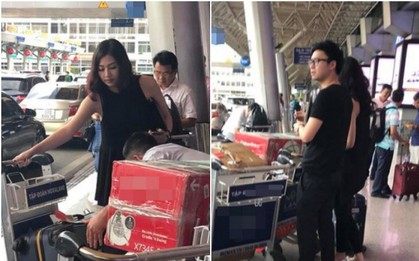 Á hậu Tú Anh mặc áo phom rộng giữa tin đồn mang thai, lần đầu lộ diện bên ông xã sau đám cưới