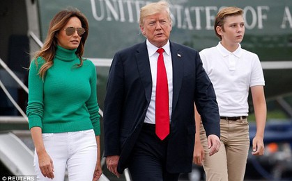 Hai tháng bặt tin khỏi giới truyền thông, cậu út nhà Trump bỗng khiến MXH điên đảo vì bất ngờ cao lớn, đẹp trai như nam thần