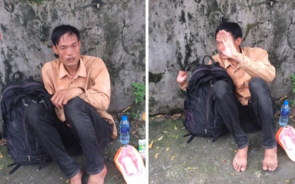 Bắt gặp lại thanh niên ''ngất vì đói' 10 năm đi xin tiền lộ phí vẫn chưa về đến quê