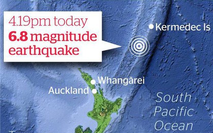Động đất mạnh tại New Zealand, không có cảnh báo sóng thần