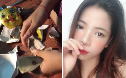 Dân mạng xin quỳ với cô gái mua heo đất giá 100k, nuôi 4 năm đập ra "thu hoạch" được hẳn... 97k