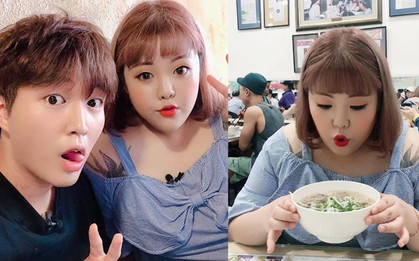 "Nàng mập triệu view" Hàn Quốc ghé thăm Việt Nam, thích thú thưởng thức phở và gỏi cuốn