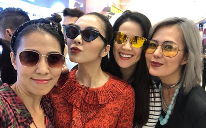 Lâu lắm mới hội ngộ đông đủ bộ tứ, bạn thân Hà Tăng bất ngờ "lột xác" với mái tóc ngắn nhuộm màu xám khói