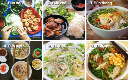 Đố bạn đếm hết các loại bún đang có mặt ở Hà Nội?