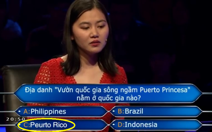 Ngay số phát sóng đầu năm 2018, "Ai là triệu phú" đã sai chính tả, viết nhầm tên quốc gia
