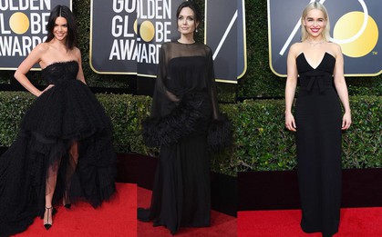 Thảm đỏ Quả Cầu Vàng 2018 ấn tượng hơn bội phần vì dàn mỹ nhân Hollywood mặc đồ đen