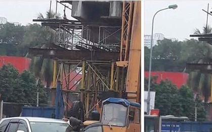 Sự thật vụ thép rơi từ đường sắt trên cao xuyên thủng kính xe 7 chỗ