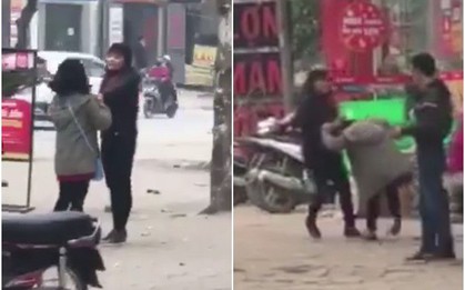 Bị bắt quả tang dẫn bồ nhí vào nhà nghỉ, chồng ngó lơ "đứng xem" vợ dằn mặt tình địch