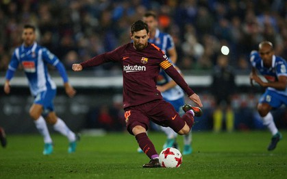 Messi đá hỏng penalty, Barca thua derby xứ Catalan