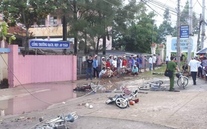 Nguyên nhân đứt dây điện khiến hai học sinh chết thảm trước cổng trường