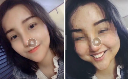 Đang livestream thả thính, hotgirl trường học lỡ tay tắt filter làm đẹp, lộ nhan sắc thật gây sốc