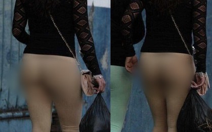 Không nghi ngờ gì nữa, thứ “đồ sát” thị giác bậc nhất chính là legging màu nude