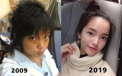 Đỉnh cao của #10yearschallenge: Năm 2009 còn là tomboy hầm hố, bây giờ đã thành gái xinh miễn chê