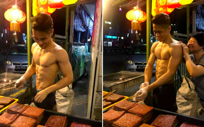 Cởi trần bán thịt bò khô khoe body 6 múi, thanh niên Malaysia bỗng nổi tiếng chỉ sau 1 đêm