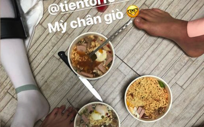 Vừa thương, vừa buồn cười hình ảnh bát mỳ "chân giò" của Đình Trọng, Xuân Hưng