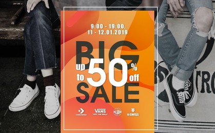 Converse, Palladium, Vans, Kswiss mở sale khủng lên đến 50% tại Quận 1, TP.HCM