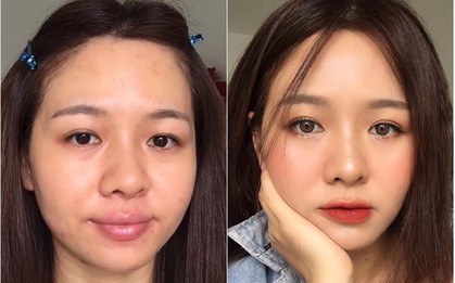 Chùm ảnh sự khác biệt trước và sau khi trang điểm của con gái: Ai bảo không thể đổi trắng thay đen thì bước ra đây!
