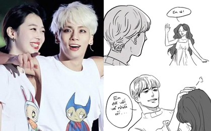 Truyện tranh về Jonghyun và Sulli - 2 idol gặp nhau ở 1 thế giới khác: "Em đã vất vả nhiều rồi, ở đây tóc tai màu gì cũng được"