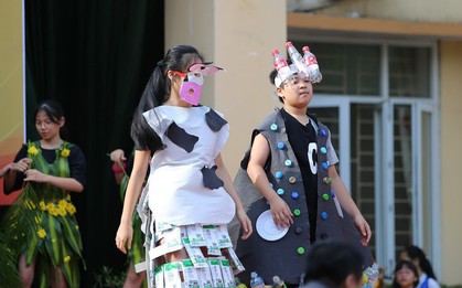 Độc đáo chương trình biểu diễn thời trang chung tay bảo vệ môi trường của học sinh Hà Nội