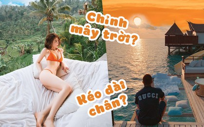 Vũ Khắc Tiệp và Ngọc Trinh chia sẻ cách chụp ảnh đẹp khi đi du lịch, không ngại ngần giấu giếm chuyện dùng photoshop để... kéo chân