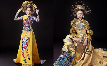 Tường San đầu tư hẳn 2 bộ quốc phục mang tới Hoa hậu Quốc tế: Vẫn là Áo dài nhưng lại rất "chặt chém"