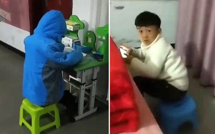 Bình thường lười biếng nhưng nay lại ngồi ngoan ngoãn làm bài tập, người bố đến xoa đầu con trai ai ngờ nhận lấy "cú lừa" đầy ngoạn mục