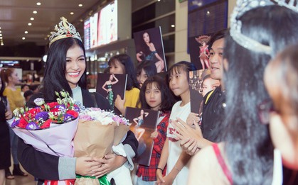 Kiều Loan bật khóc ngày trở về cùng thành tích Top 10 Miss Grand, được fan tặng cả vương miện dù không chiến thắng