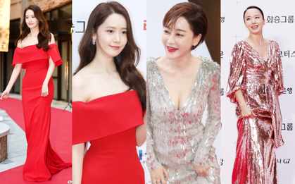 Thảm đỏ LHP Busan ngày 2: Yoona hóa nữ hoàng quyến rũ, "đè bẹp" dàn mỹ nhân U50 hở bạo khoe vòng 1 nhức mắt