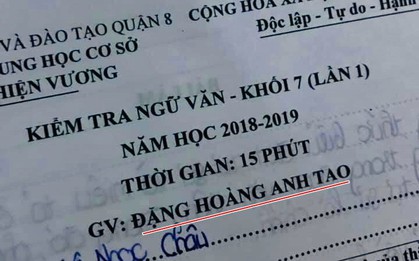 Thầy giáo dạy văn bất ngờ gây bão mạng xã hội với cái tên độc lạ "Đặng Hoàng Anh Tao"