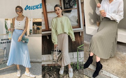 Chân váy xếp li vẫn hot điên đảo và bạn nên “ghim” 12 ý tưởng diện item này cho sành điệu bằng chị bằng em