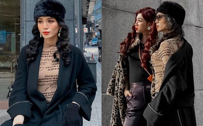 "Chị chị em em" BB Trần - Hải Triều: Giả gái đỉnh cao, thần thái sang chảnh ngút ngàn trên đường phố Hàn Quốc
