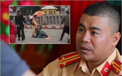 Gặp chiến sỹ CSGT cứu người mắc kẹt thoát khỏi đám cháy vụ xe ô tô Mercedes: "Lúc ấy tôi chỉ nghĩ đến trách nhiệm chứ không nghĩ gì cả"