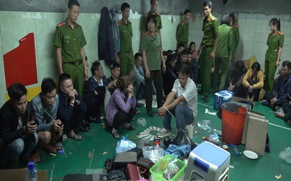 Cận cảnh sới bạc dưới hầm ngầm ở Vĩnh Phúc bị cảnh sát triệt phá