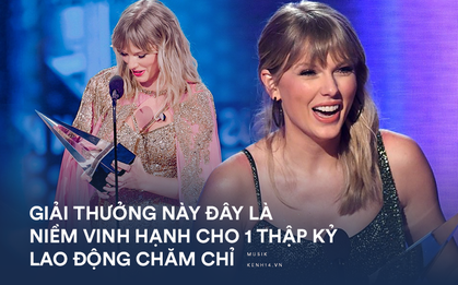Taylor Swift rơm rớm phát biểu nhận giải "Nghệ sĩ của thập kỷ": Mặc bao thị phi, hôm nay là ngày vinh quang nhất trong sự nghiệp của "Rắn Chúa"