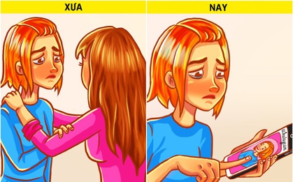 Bộ tranh về sự khác biệt phũ phàng của cuộc sống xưa và nay: Hiện đại quá hóa hại điện?