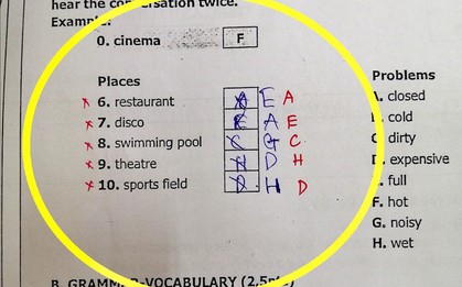 Đánh trắc nghiệm đúng hết rồi sửa lại thành sai, nam sinh nhận lấy cú đắng trong bài kiểm tra
