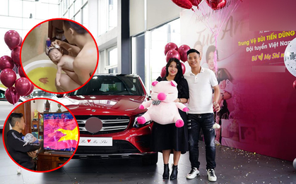 Bùi Tiến Dũng đích thị "chồng quốc dân": Tắm rửa cho con đến tặng vợ xế hộp tiền tỷ, còn gì mà anh chưa làm nữa không anh?