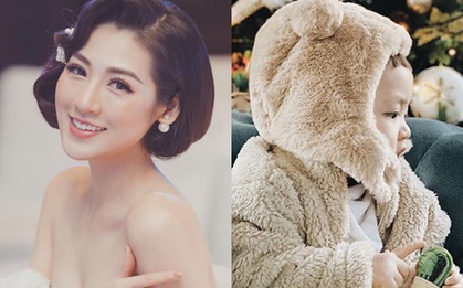 Á hậu Tú Anh tiếp tục công khai ảnh cận mặt con trai đầu lòng: Đôi mắt trong veo cực yêu của cậu quý tử nhanh chóng gây sốt