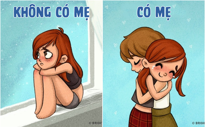Bộ tranh: Có mẹ là điều may mắn lớn lao nhất cuộc đời con!