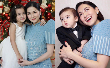 “Tan chảy” với loạt ảnh mỹ nhân đẹp nhất Philippines chụp cùng 2 cục cưng: Con gái như bản sao của mẹ, quý tử đẹp như tranh vẽ
