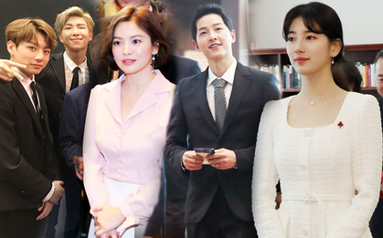 Dàn sao Hàn hiếm hoi dự sự kiện bên Tổng thống: Song Song và Yoona - Suzy mê hồn dù giản dị, BTS đúng là khác biệt!