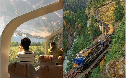 Cận cảnh đoàn tàu view kính 180 độ có thật ở Canada, đi tới đâu là du khách tha hồ ngắm cảnh tuyệt đẹp đến đấy
