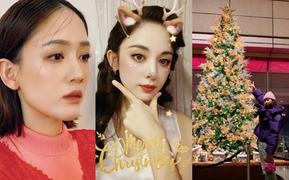 Đêm Giáng sinh rộn ràng của sao Cbiz: Ngập tràn cây thông Noel nhưng tâm điểm là nhan sắc đỉnh cao của dàn mỹ nhân