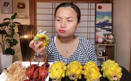 Đã 30 Tết nhưng Quỳnh Trần JP vẫn cố gắng làm clip review quả thanh long vàng cùng khô mực xong mới sang nhà bố mẹ chồng "ăn chực"