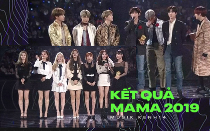 MAMA 2019: BTS tiếp tục ẵm trọn 4 Daesang; giải tân binh không gây tranh cãi; EXO, BLACKPINK, X1 không đi vẫn có cúp mang về