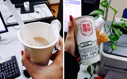 Cư dân mạng lại rần rần vì sự xuất hiện của món trà sữa nướng lạ hoắc