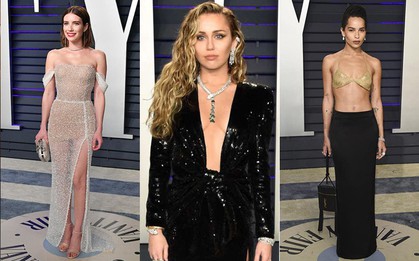 Tiệc hậu Oscar 2019: Trái với thảm đỏ nhạt nhẽo, loạt sao thi nhau thả rông, hở bạo, có thiết kế mặc mà như không